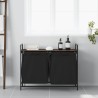 Panier à linge à 2 compartiments avec étagère chêne brun 638470638470