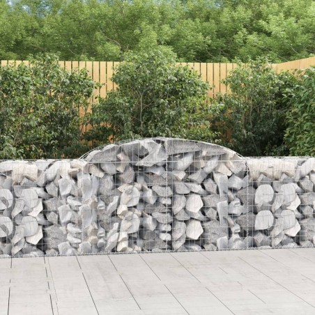 Paniers à gabions arqués 5 pcs 300x50x80/100 cm fer galvanisé 638472638472