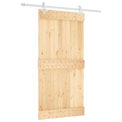 Porte coulissante Naturel et Blanc 100 x 210 cm 638473638473