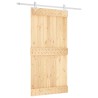 Porte coulissante Naturel et Blanc 100 x 210 cm 638473638473