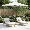 Parasol de jardin 230 x 230 cm Polyester Rectangulaire Crème 638479638479