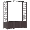 Lit Élevé avec Treillis et Toit Marron 164 x 40 x 138 cm PP 638484638484