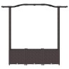 Lit Élevé avec Treillis et Toit Marron 164 x 40 x 138 cm PP 638484638484
