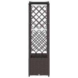Lit Élevé avec Treillis et Toit Marron 164 x 40 x 138 cm PP 638484638484