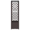 Lit Élevé avec Treillis et Toit Marron 164 x 40 x 138 cm PP 638484638484