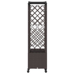 Lit Élevé avec Treillis et Toit Marron 164 x 40 x 144 cm PP 638485638485