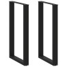 Pieds de table de bar en U, 2 pièces, noir, 60 x (100-101) cm, acier 638487638487