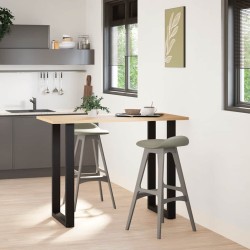 Pieds de table de bar en U, 2 pièces, noir, 60 x (100-101) cm, acier 638487638487