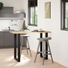 Pieds de table de bar en U, 2 pièces, noir, 60 x (100-101) cm, acier 638487638487