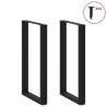 Pieds de table de bar en U, 2 pièces, noir, 60 x (100-101) cm, acier 638487638487