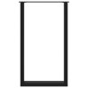 Pieds de table de bar en U, 2 pièces, noir, 60 x (100-101) cm, acier 638487638487