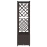 Lit Élevé avec Treillis et Toit Marron 162,5 x 40 x 136 cm PP 638489638489