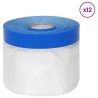 Film de masquage avec ruban adhésif 12 pcs Transparent et Bleu 638490638490