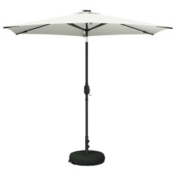 Parasol de jardin avec lumières LED et base 270 x 270 cm 638503638503