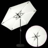 Parasol de jardin avec lumières LED et base 270 x 270 cm 638503638503