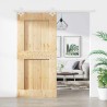 Porte coulissante Naturel et Blanc 95 x 210 cm 638504638504