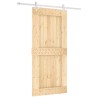 Porte coulissante Naturel et Blanc 95 x 210 cm 638504638504