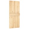 Porte coulissante Naturel et Blanc 90 x 210 cm 638506638506