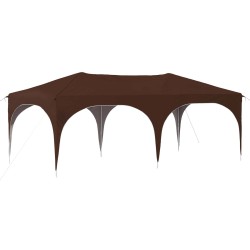Tente de fête pop-up 575 x 288 x 245 cm Marron Tissu Oxford 638507638507