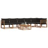 Ensemble de canapés d'extérieur 7 pcs Naturel et Noir 638510638510