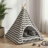 Teepee pour animaux de compagnie avec coussin 60 x 60 x 70 cm 638512638512