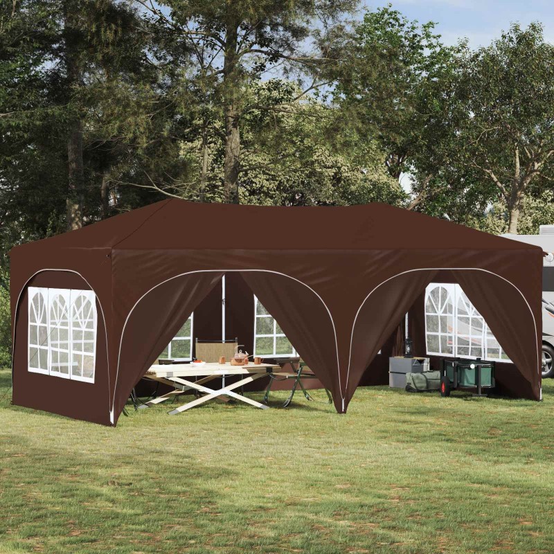 Tente de fête pop-up 575 x 288 x 245 cm Marron Tissu Oxford 638529638529