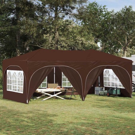 Tente de fête pop-up 575 x 288 x 245 cm Marron Tissu Oxford 638529638529