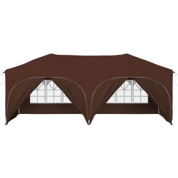 Tente de fête pop-up 575 x 288 x 245 cm Marron Tissu Oxford 638529638529