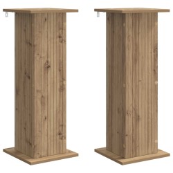 Support de Plante 2 pc Chêne artisanal 30,5 x 30 x 80,5 cm 638531638531