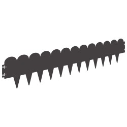 Bordure de Pelouse 30 pcs 103 x 20 cm Acier Noir 638536638536