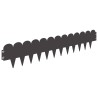 Bordure de Pelouse 30 pcs 103 x 20 cm Acier Noir 638536638536