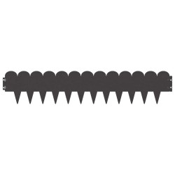 Bordure de Pelouse 30 pcs 103 x 20 cm Acier Noir 638536638536