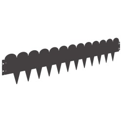 Bordure de Pelouse 30 pcs 103 x 20 cm Acier Noir 638536638536