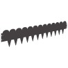 Bordure de Pelouse 30 pcs 103 x 20 cm Acier Noir 638536638536