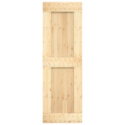Porte coulissante Naturel et Blanc 70 x 210 cm 638538638538