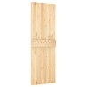 Porte coulissante Naturel et Blanc 70 x 210 cm 638538638538
