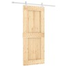 Porte coulissante Naturel et Blanc 85 x 210 cm 638540638540
