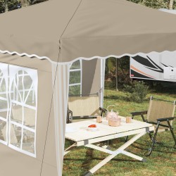 Tente de fête pop-up 288 x 288 x 245 cm Crème Tissu Oxford 638551638551