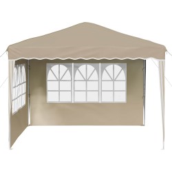 Tente de fête pop-up 288 x 288 x 245 cm Crème Tissu Oxford 638551638551