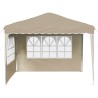 Tente de fête pop-up 288 x 288 x 245 cm Crème Tissu Oxford 638551638551