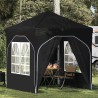 Tente de fête pop-up 192 x 192 x 245 cm Noir 638552638552