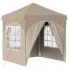 Tente de fête pop-up 192 x 192 x 245 cm Crème 638554638554