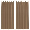 Voilages à œillets 2 pcs marron clair 140 x 225 cm 638557638557