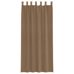Voilages à œillets 2 pcs marron clair 140 x 225 cm 638557638557