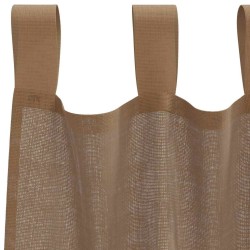 Voilages à œillets 2 pcs marron clair 140 x 225 cm 638557638557