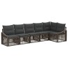 Ensemble de canapé de jardin 6 pcs Gris polyrotin 638561638561