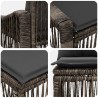 Ensemble de canapé de jardin 6 pcs Gris polyrotin 638561638561