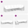 Ensemble de canapé de jardin 6 pcs Gris polyrotin 638561638561