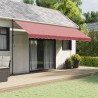 Tissu de remplacement de cantonnière d’auvent rayure bordeaux 638566638566
