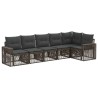 Ensemble de canapé de jardin 6 pcs Gris et Gris foncé polyrotin 638567638567